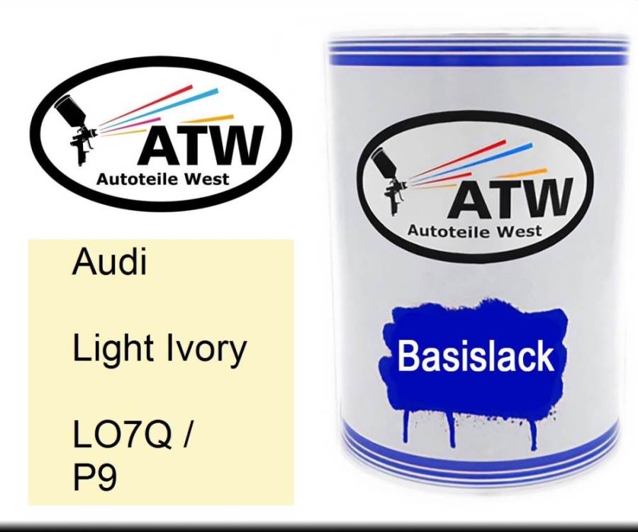 Audi, Light Ivory, LO7Q / P9: 500ml Lackdose, von ATW Autoteile West.